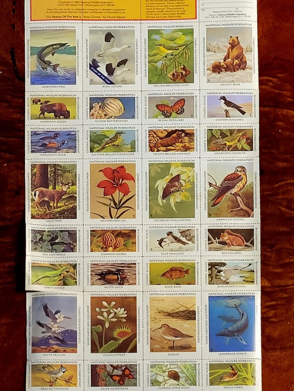 Vtg Stamps 36p America 1984 Wildlife by R Peterson Collector Album Philately USA - Picture 6 of 8